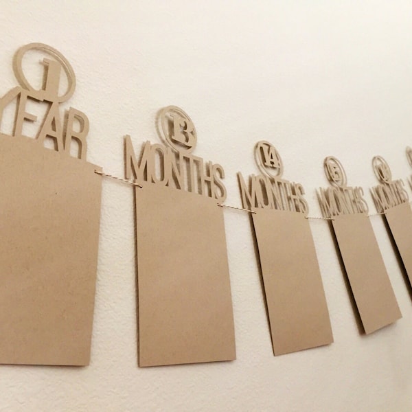 Second Birthday Photo Banner: 13-24 Month Picture Display