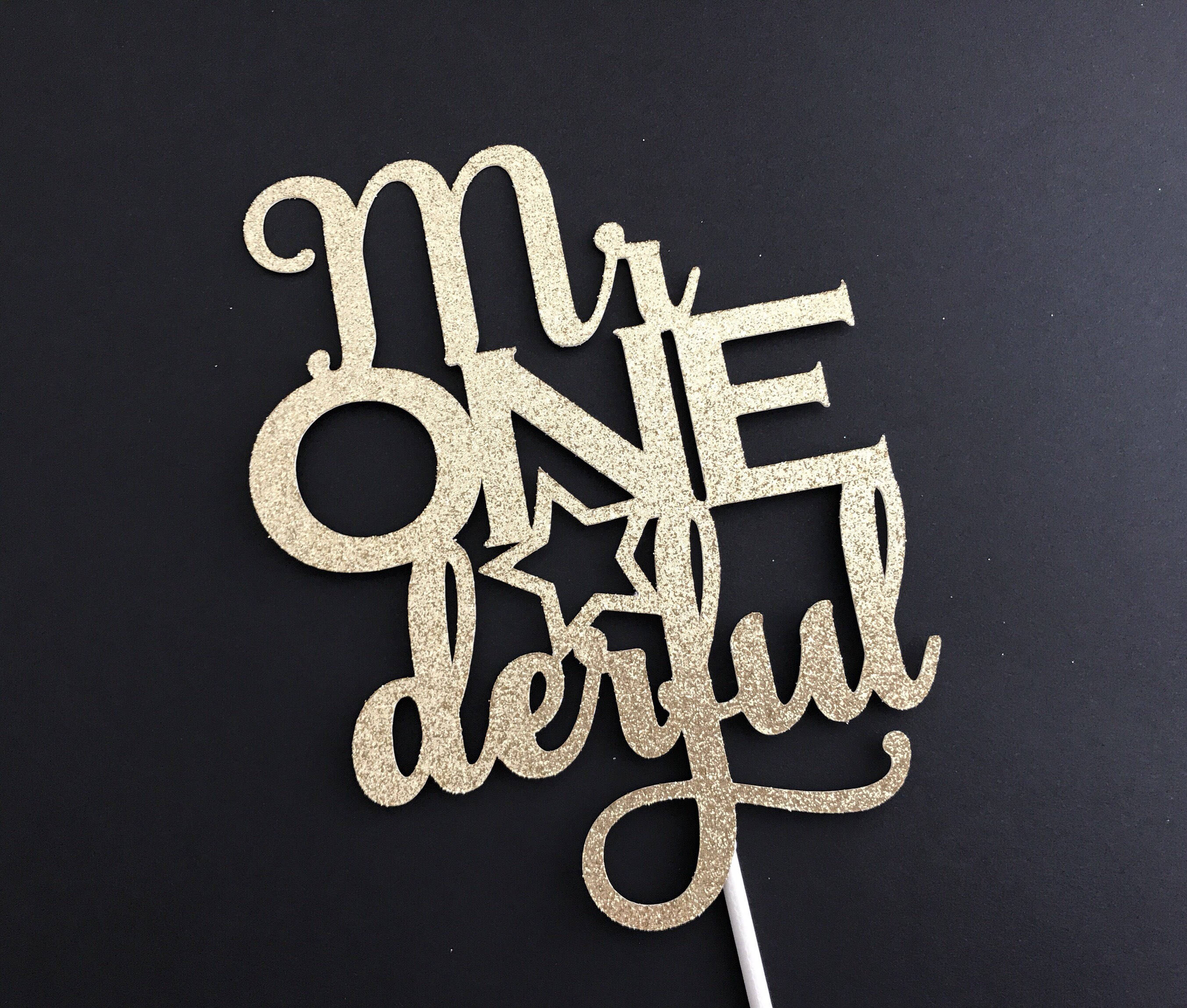 Mr ONEderful Cake Topper Mr One Derful First Birthday Cake