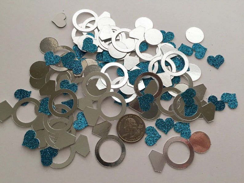 Diamond Ring Confetti Glitter Ring Confetti Engagement Ring Etsy