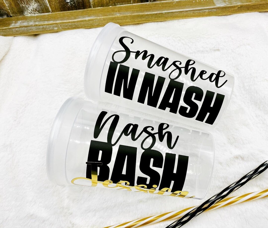 Bachelorette Party Cups Personalized Cups Bridesmaid Gifts Etsy