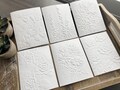 Greeting Cards Set, Blank Cards, Floral Cards, Embossed Greeting Cards, White Greeting Cards, Set of Floral Cards, FLORAL SET 1