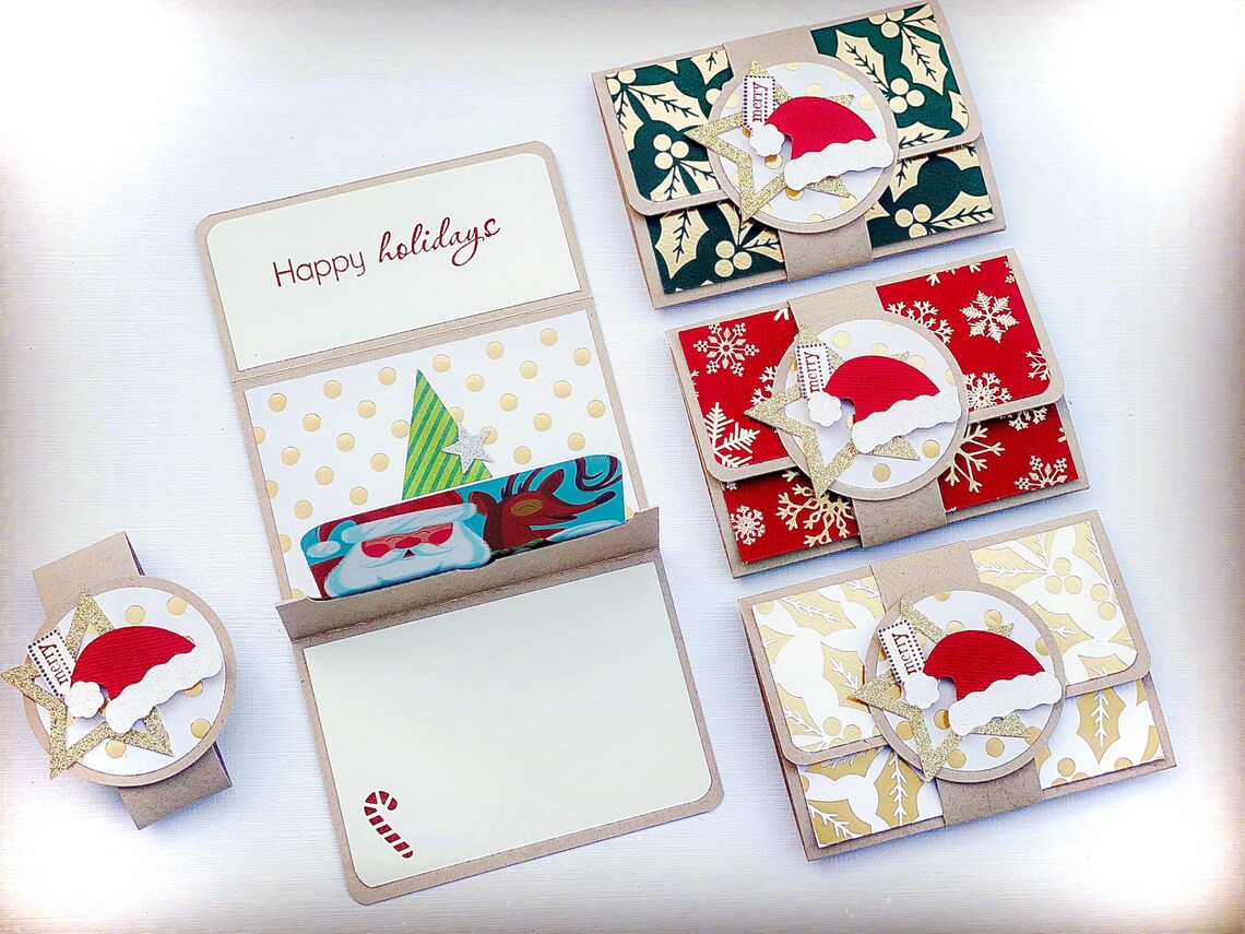 Christmas Gift Card Holder Christmas Gift Card Envelope Pop Etsy