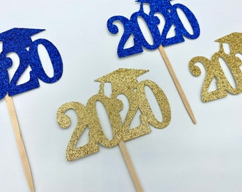 Graduation Party Decorations, Graduation Cupcake Toppers, Graduation Cupcake Picks, 2024 Graduation Party Decor, Graduation Party decor