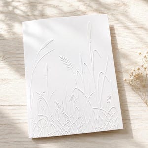 Embossed Note Card Set: Blank Inside, Heavy White Card Stock, Nature Cards afbeelding 1