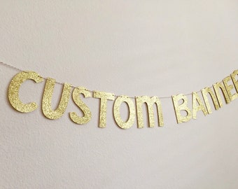 CUSTOM Banners, 4.5" 21st birthday banner, Bubbly Bar Banner, Bridal Shower Banner, Sweet 16 Banner, Your Hashtag, Customizable Banner