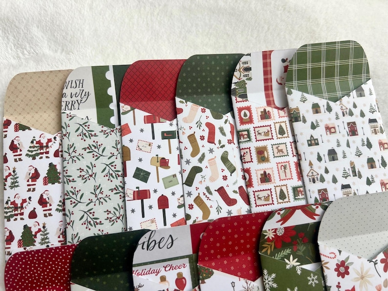 Christmas Gift Card Holders, Christmas Gift Card Envelope, Gift Card Holder, Gift Card Envelope, Mini Envelope, Christmas Gift Wrapping CV image 3