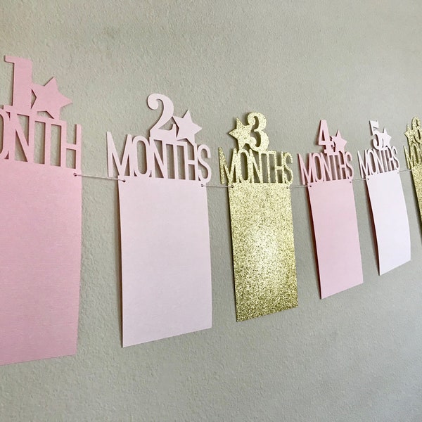 First Birthday Photo Banner, Twinkle Little Star First Birthday, 1st Year Photo Banner, One Year Photo Banner, Monthly Photo Banner, STAR