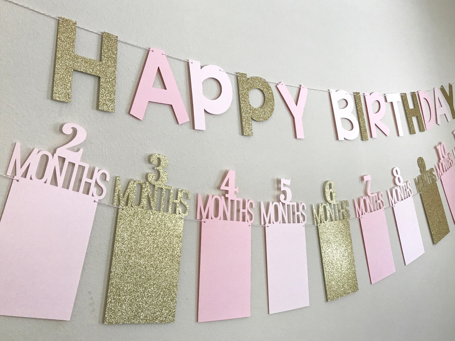 Pink & Gold Birthday Decorations First Birthday Party Etsy