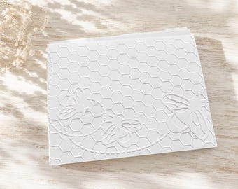 Juego de tarjetas de felicitación con relieve de abeja: Tarjetas de felicitación en blanco, tarjetas de agradecimiento