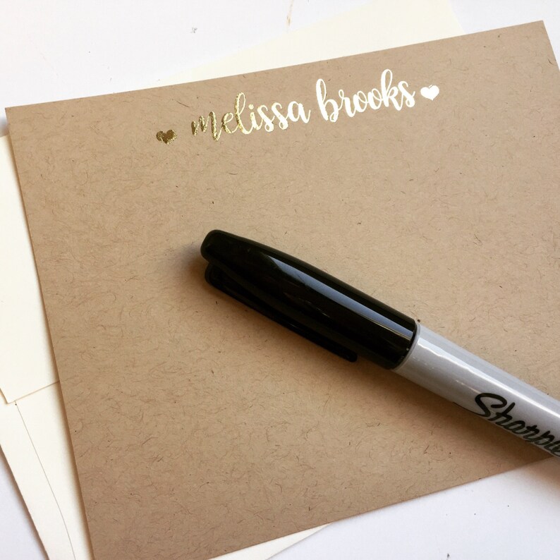 Personalized Note Cards, Note Cards Personalized, Calligraphy Notecards, Stationery for Teacher Gift, Personalized Thank You Cards BC image 2