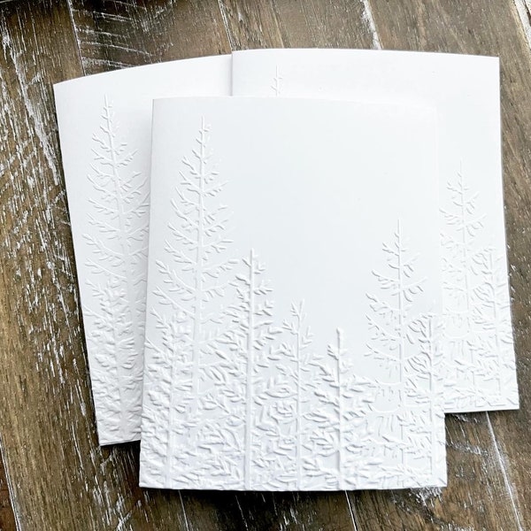 Embossed Cards, Embossed Note Cards, Embossed Cards Set, Note Card Set, Boxed Greeting Cards, Embossed Cards Boxed Set, Tree Cards, TREES