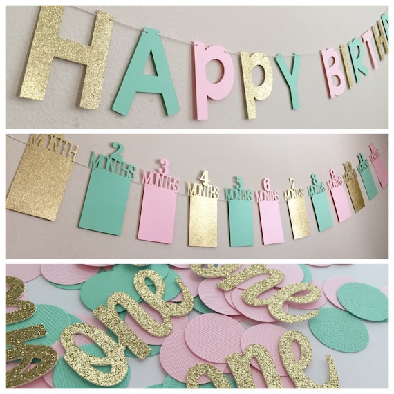 First Birthday Party Decorations First Birthday Banner First