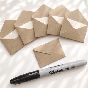 Mini Kraft Envelopes: Mini Love Notes, Tiny Envelopes