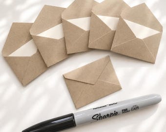 Mini Kraft Envelopes: Mini Love Notes, Tiny Envelopes