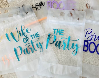 Drink Pouches, Booze Bag, Custom Drink Pouches, CapriSun Pouches, Bachelorette Booze Bag, Bachelorette Drink Pouches