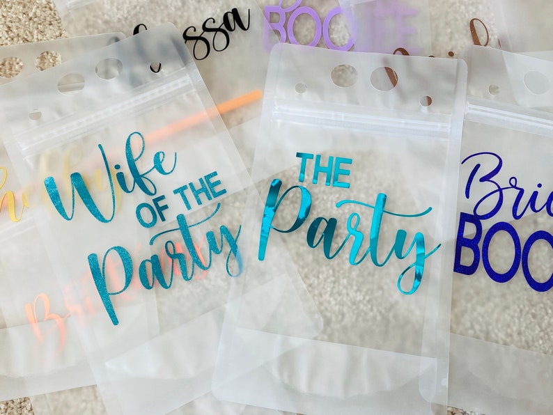 Drink Pouches, Booze Bag, Custom Drink Pouches, CapriSun Pouches, Bachelorette Booze Bag, Bachelorette Drink Pouches image 1