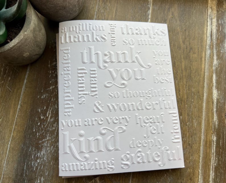 Embossed Thank You Cards Set: Blank Note Cards With Envelopes, A2 Size ...
