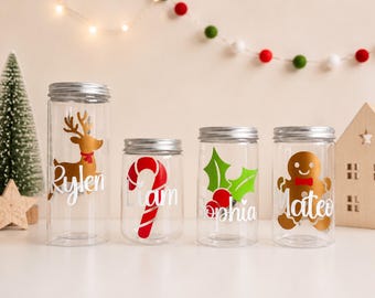 Personalized Party Cups | Custom Christmas Party Favors | Holiday Treat Cups with Lid & Straw