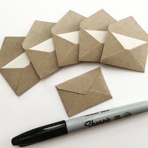 Tiny Envelopes, Mini Envelope, Kraft Envelopes, Tiny Kraft Envelopes, Tiny Envelopes with Note Cards, Tooth Fairy Notes