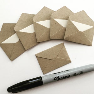 Mini Envelopes, Tiny Envelopes, Teeny Tiny Envelopes, Mini Envelopes, Tiny Kraft Envelopes, Tooth Fairy Notes