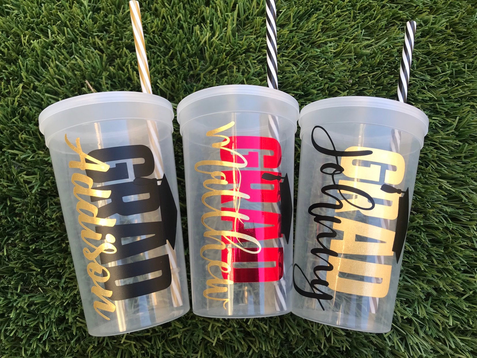 Graduation Party Cups Custom Graduation Cups Tumblers Etsy