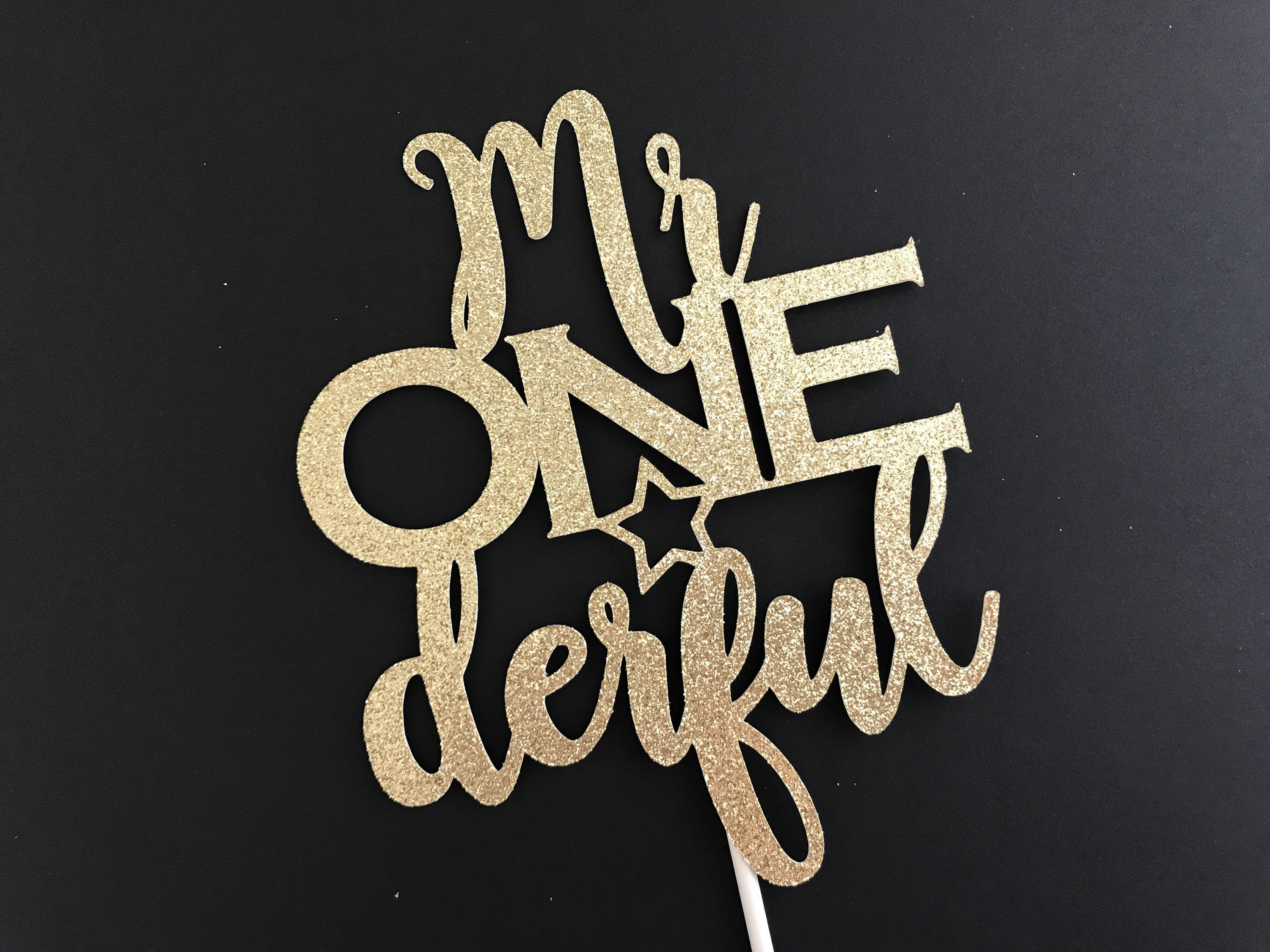 Mr ONEderful Cake Topper Mr One Derful First Birthday Cake