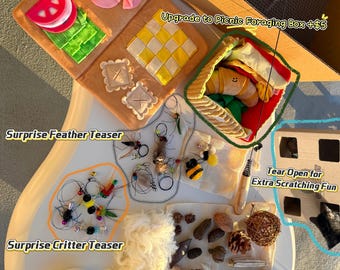 Cat Enrichment Gift Box, Interactive Toys with Wand, Silvervine, Wool Toys & Scratch Pad