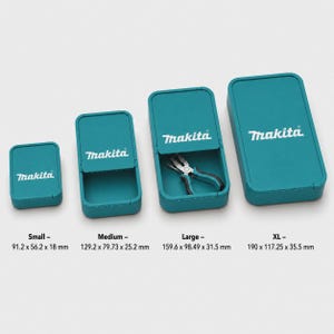 Makita-inspirerad skjutbar förvaringslåda med lock, skruvhållare i 4 storlekar - Drill Box