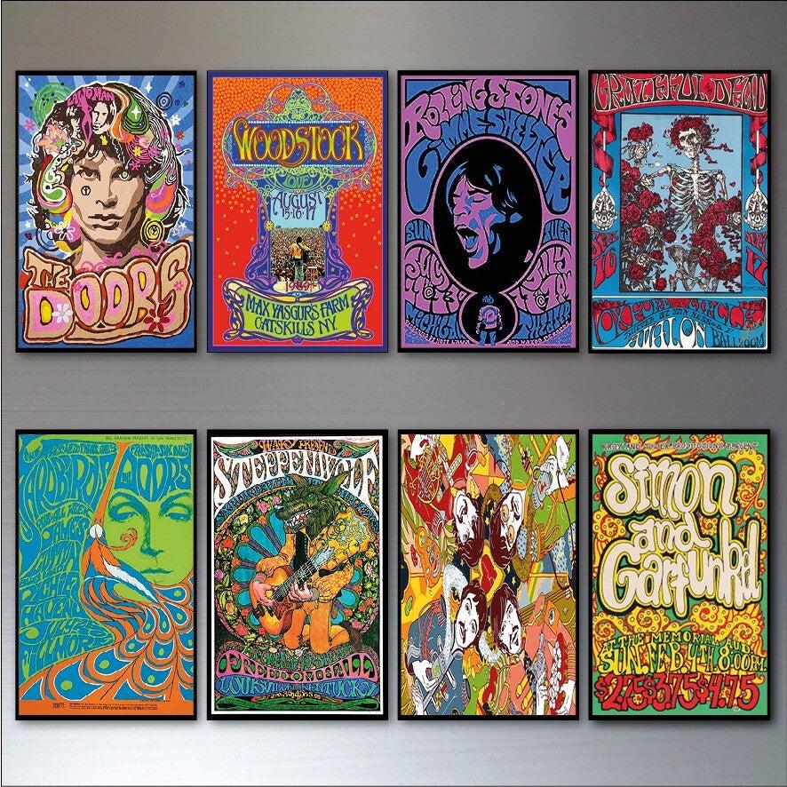 60s and 70s Psychedelic Rock Posters - Etsy