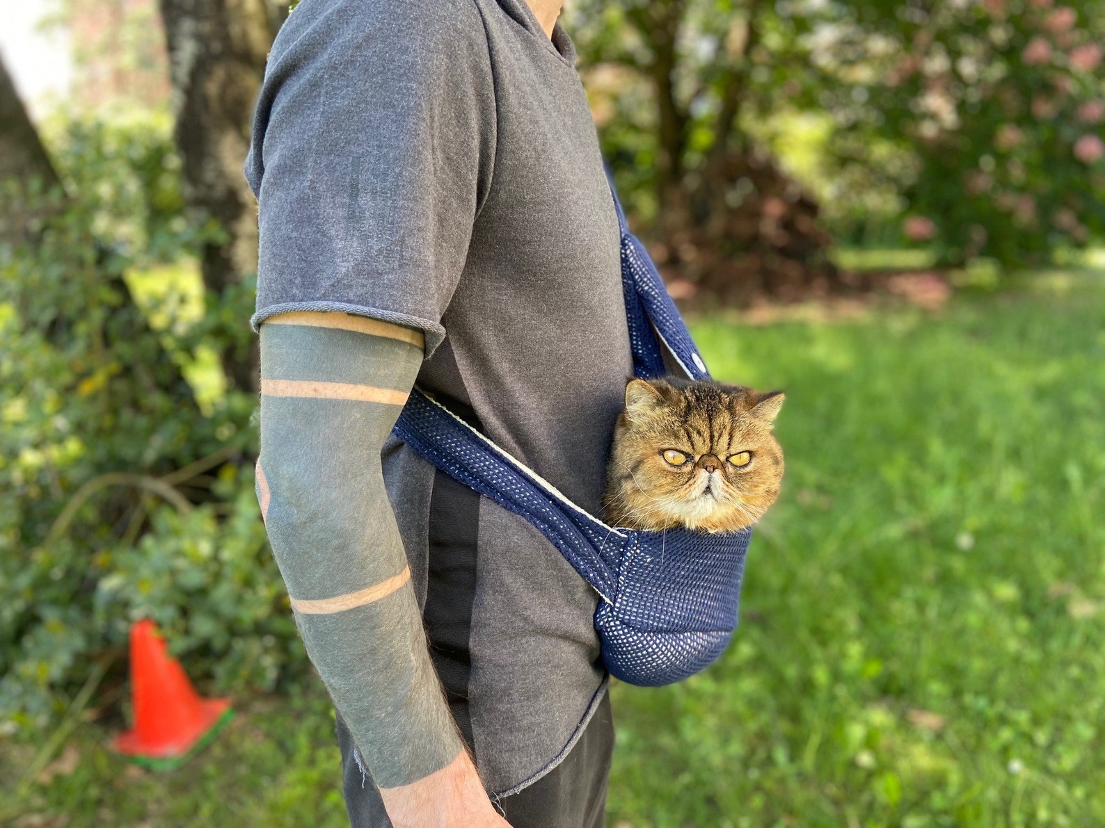 Summer sling carrier made in cotton net for cats or little Etsy