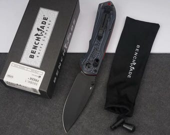 Benchmade Freek-1 Folding Knife – Black Carbon Fiber Handle, Original Box & Accessories