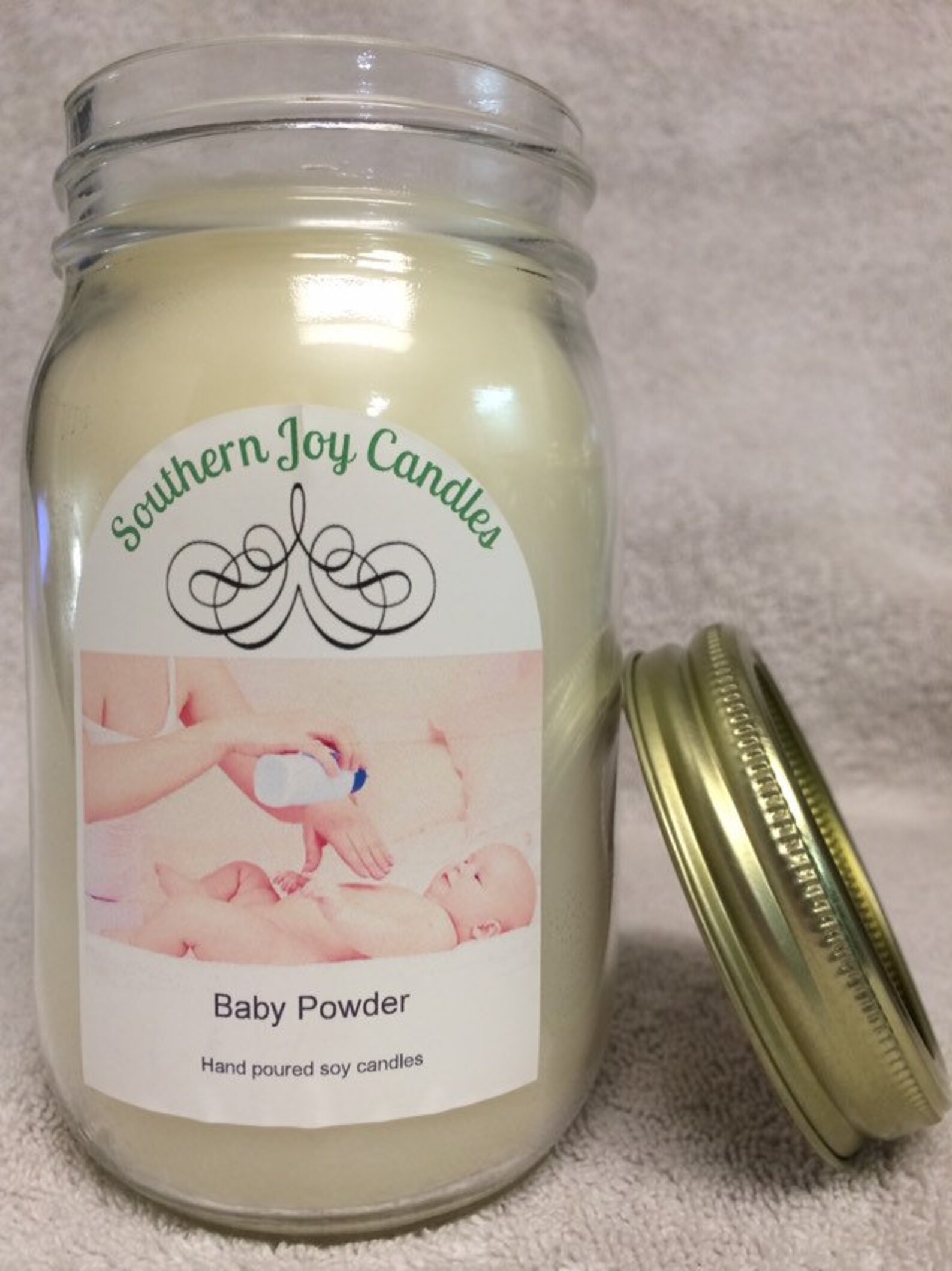 Baby Powder Candle / Baby Candle / Soy Candle / Handmade Etsy