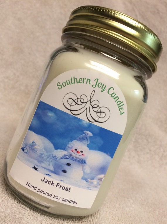 Jack Frost Soy Candle 16 oz soy candle peppermint soy Etsy