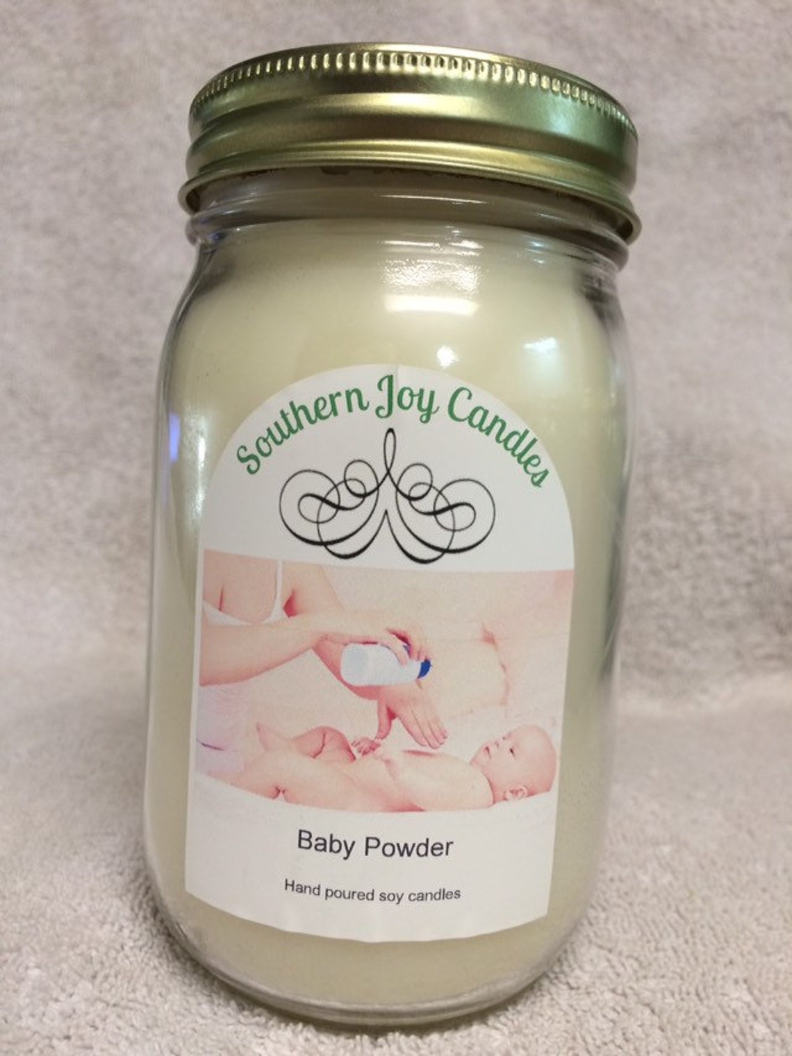 Baby Powder Candle / Baby Candle / Soy Candle / Handmade Etsy