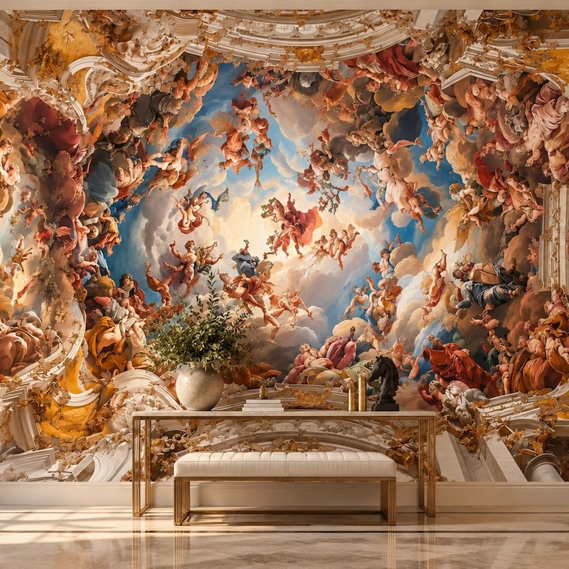 Rococo Wallpaper - Etsy UK