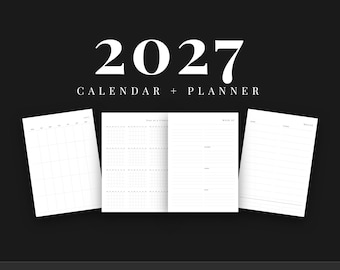 2027 Calendar + Planner + Budget Bundle | GoodNotes & Printable PDF