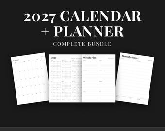 Pacchetto Calendario + Agenda + Budget 2027 / GoodNotes e PDF stampabile