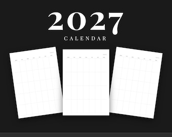 2027 Digital Calendar for GoodNotes | Hyperlinked iPad + Printable PDF