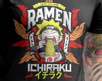 T Shirt of our anime ramen inspired funny tee art for Men and Women by Kolabs Studios