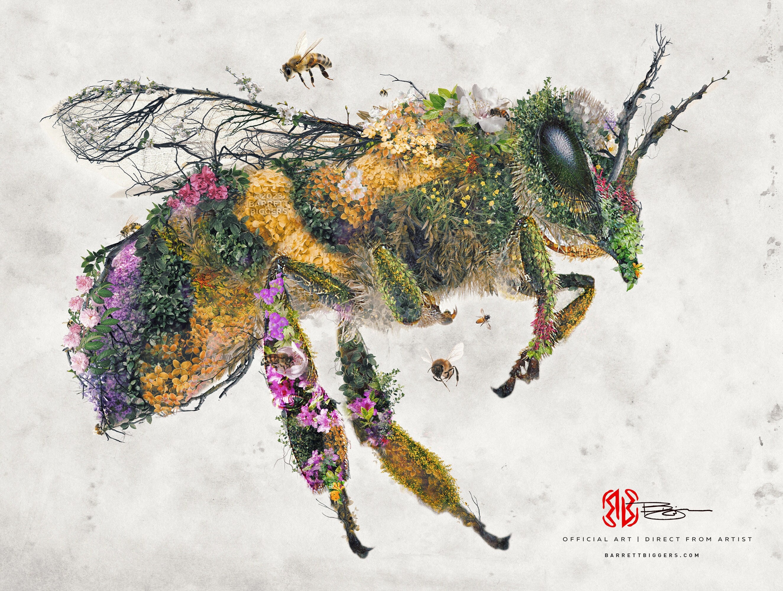 Honey bee premium original art prints * Animal wall art * Bee home decor * Save the bees * Bee lovers * Beekeepers * Direct from artist