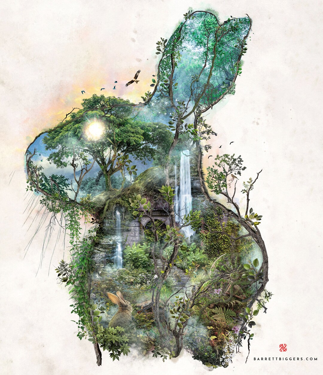 Wild Hare Rabbit Animal Nature Art Surrealism Fine Art Prints, Wrapped ...