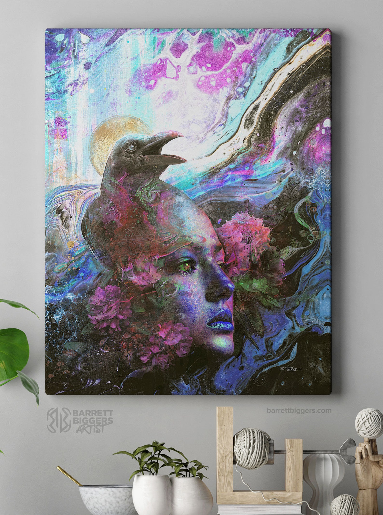 Raven Memories Original Dark Surreal Art Fantasy Pop - Etsy