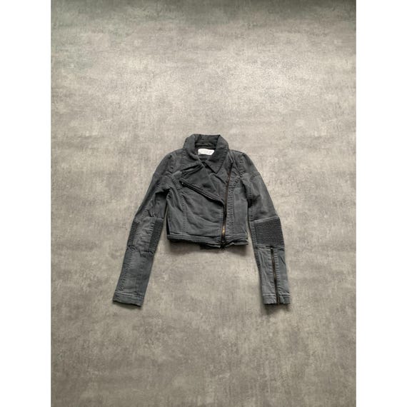Stella McCartney, Stella McCartney crop womens zip jacket size 36 grey