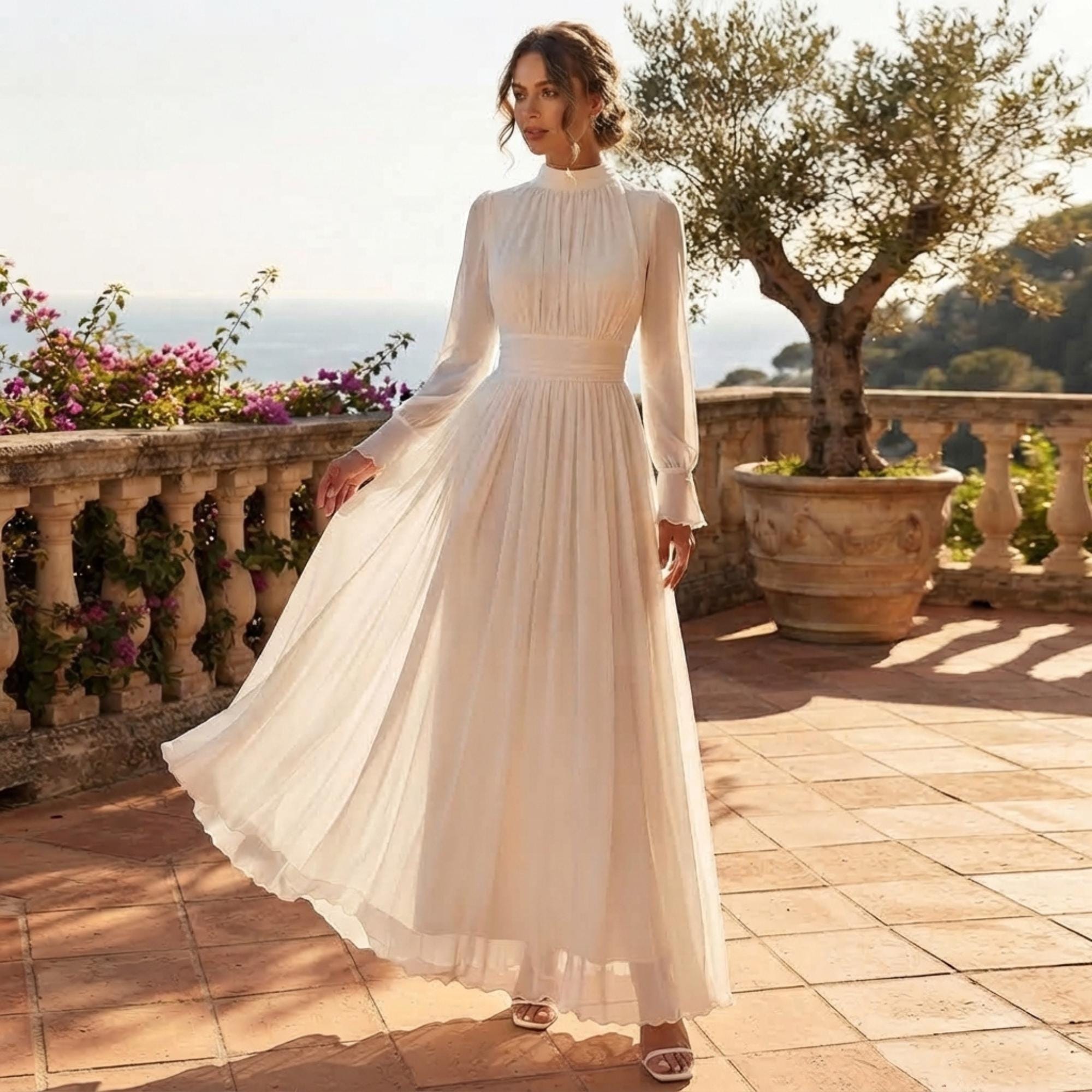 Ivory Engagement Dresses Women Long