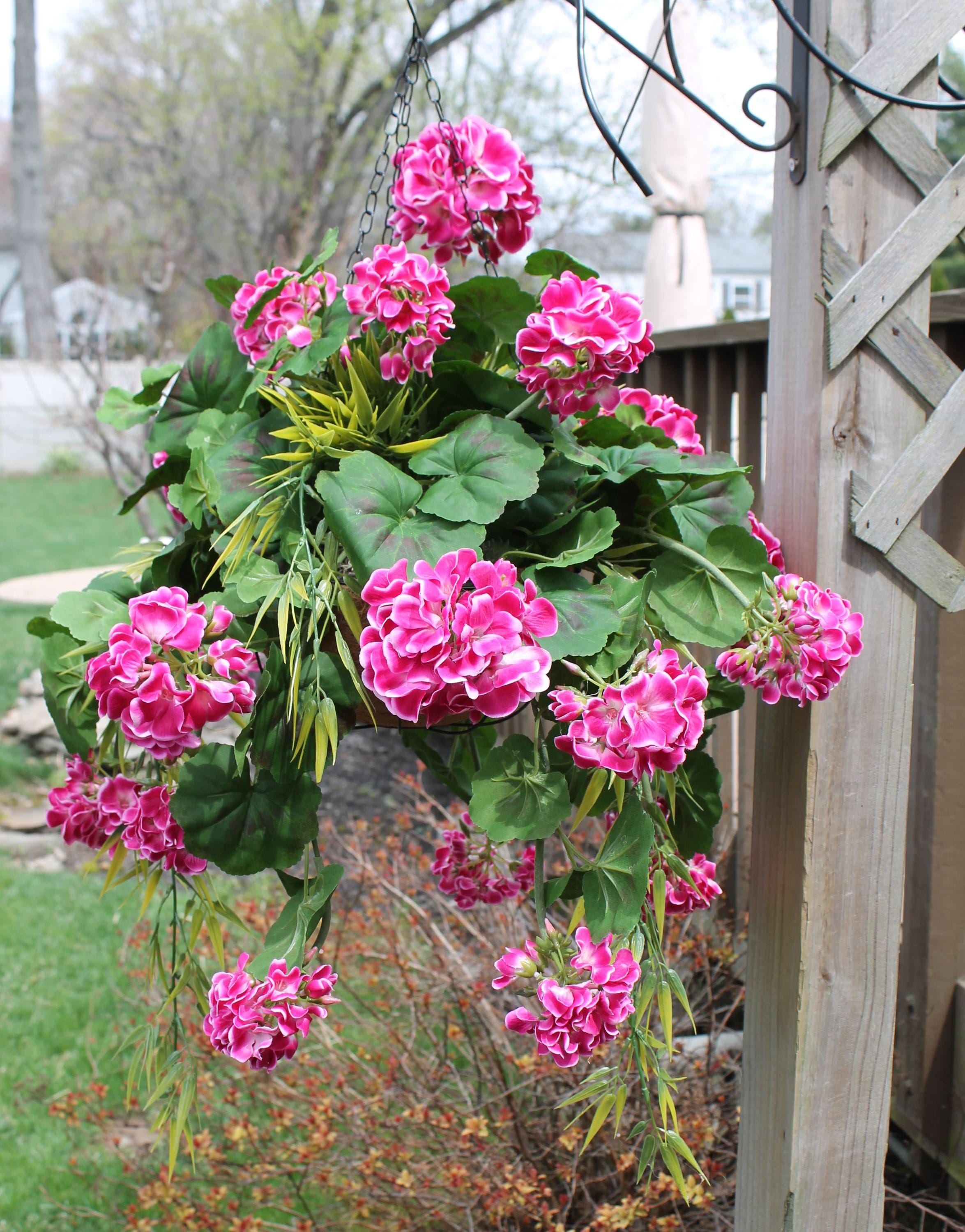 Artificial Geranium Hanging Plants - Etsy