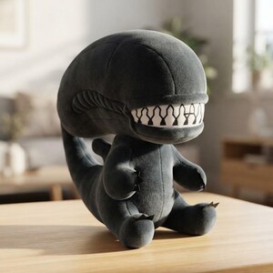 Xeno Monster Plush Toy, Sci-Fi Creature Stuffed Animal, Creepy Cute Space Alien Doll, Gothic Soft Pillow, Horror Collectible Gift