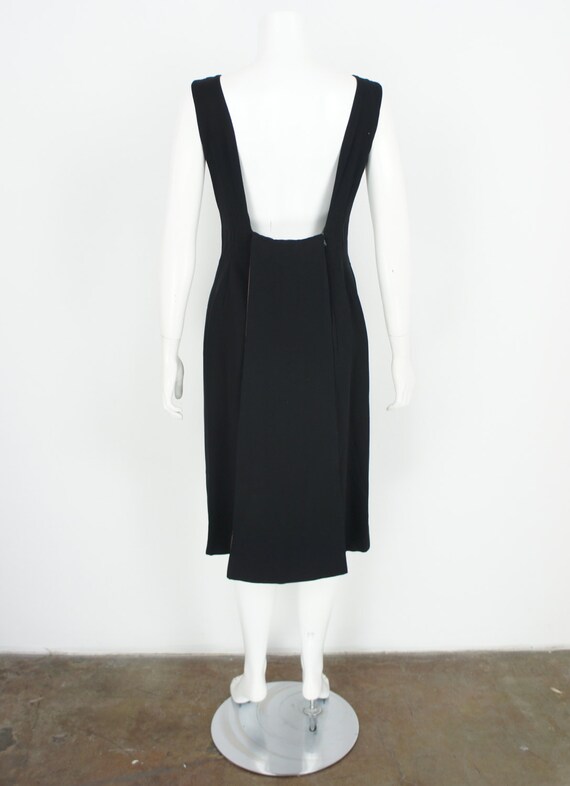 Vintage 1960's Little Black Dress with Satin Tuxe… - image 4