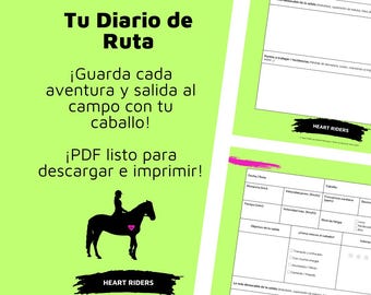 Printable Equestrian Route Log | Horseback Riding Planner and Trail Planner in PDF | Countryside Adventure Record