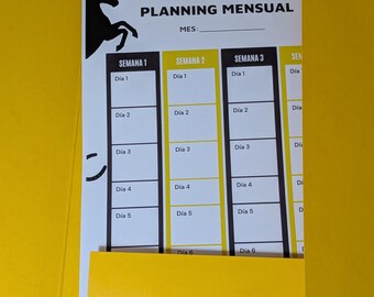 Monatlicher Reitplaner (PDF zum Ausdrucken) | Monatlicher Trainingsplaner für Pferde | Zeitloses Reittagebuch und Trainingsplan