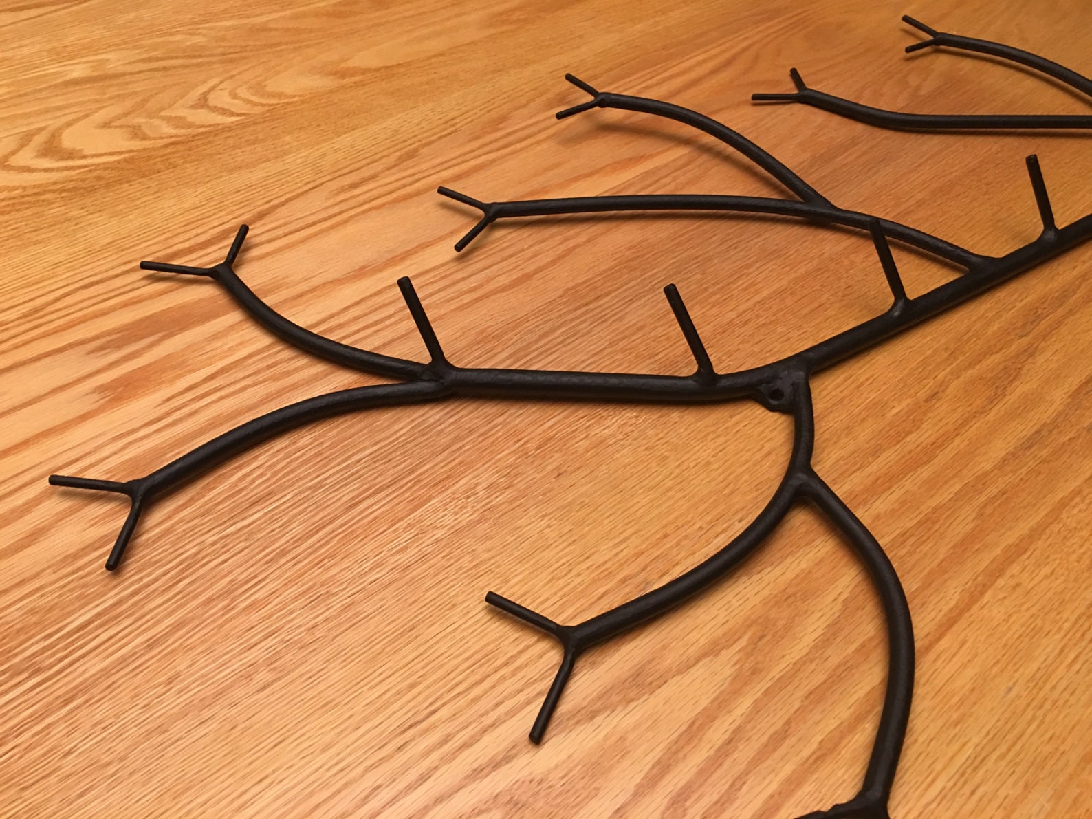 Metal branch Coat rack Wall mounted branch finished in flat Etsy